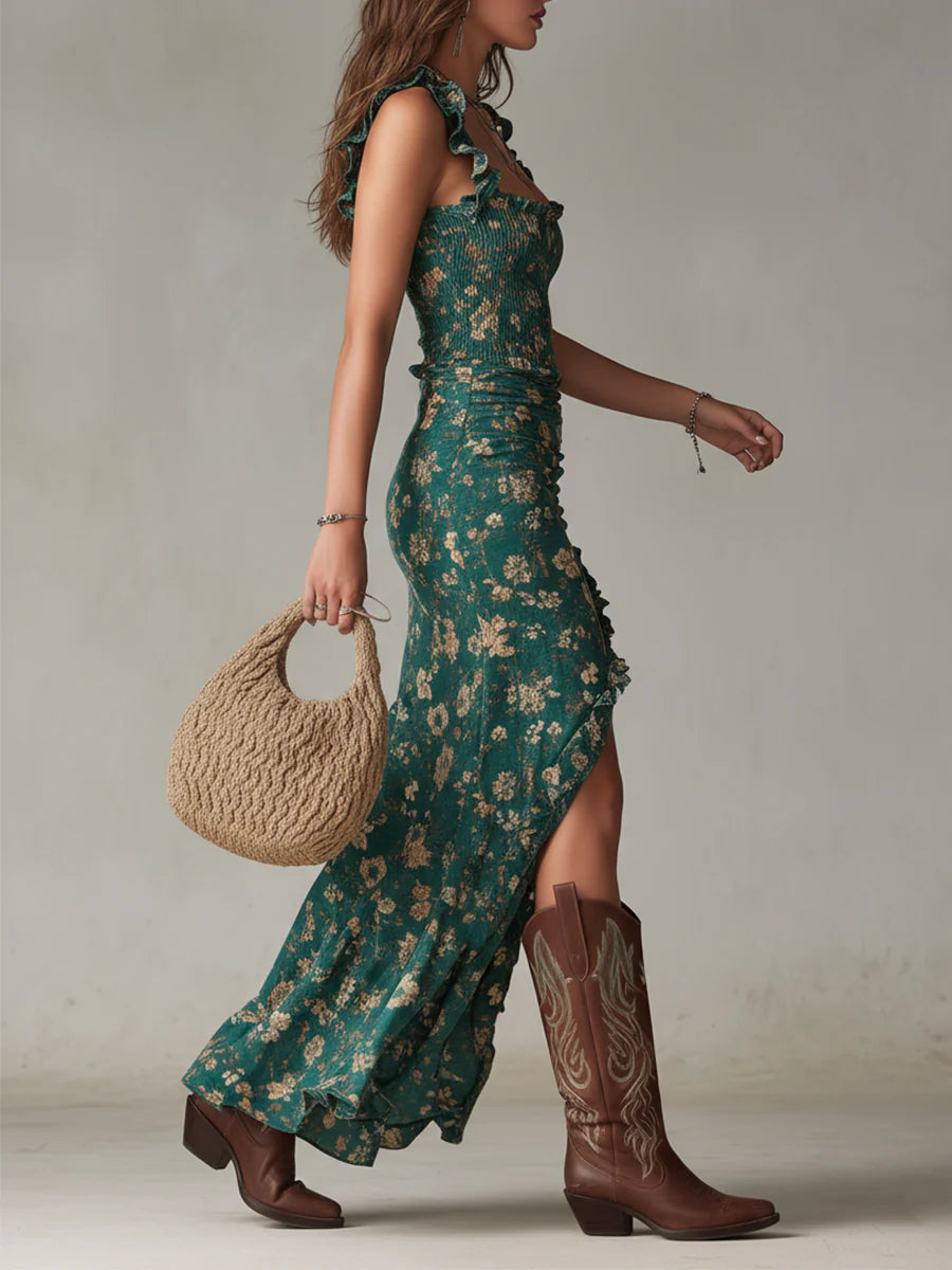 Amara | Boho Print Maxi Dress
