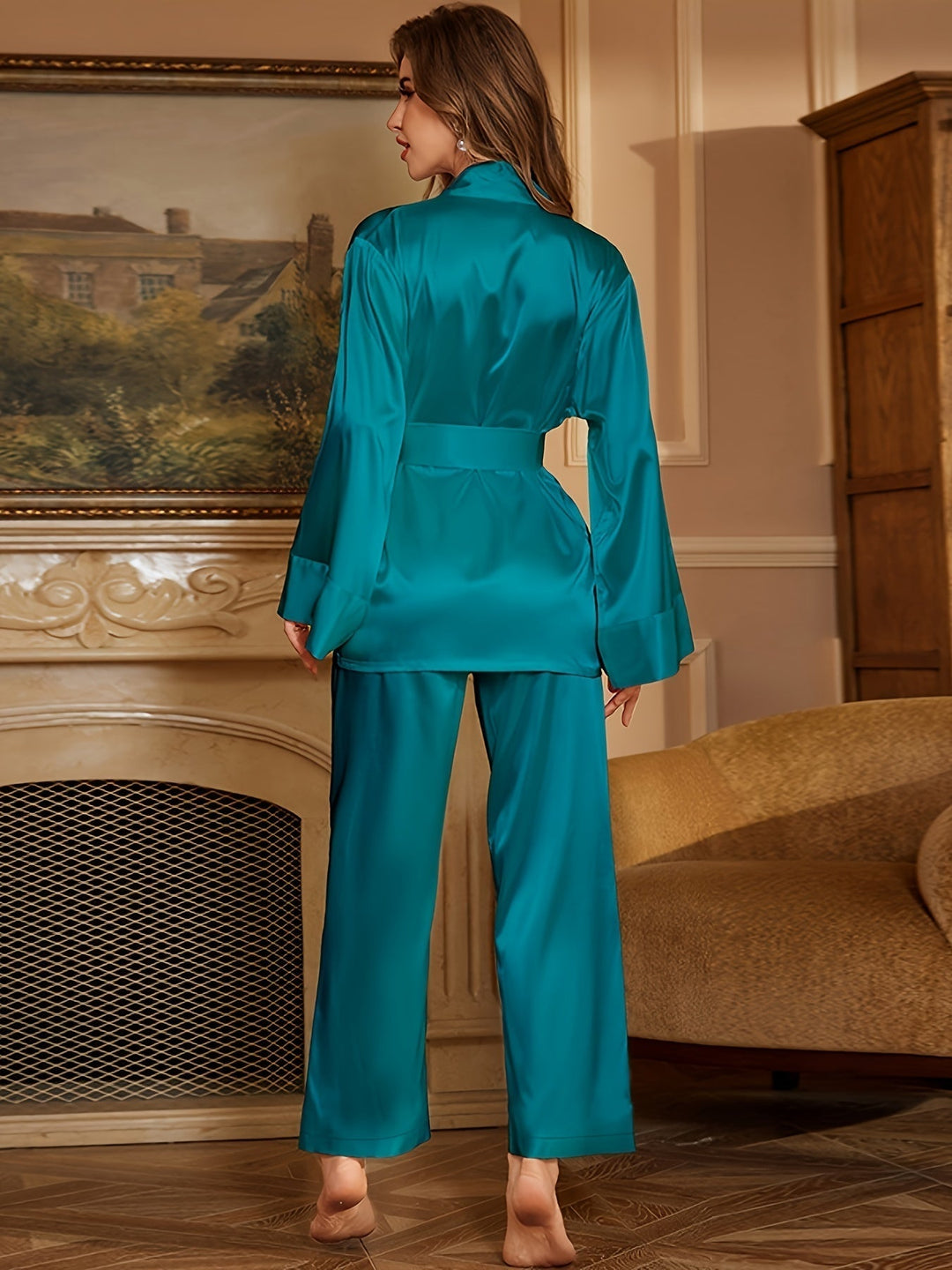 Aurielle | Women Elegance Robe &amp; Pajama Set
