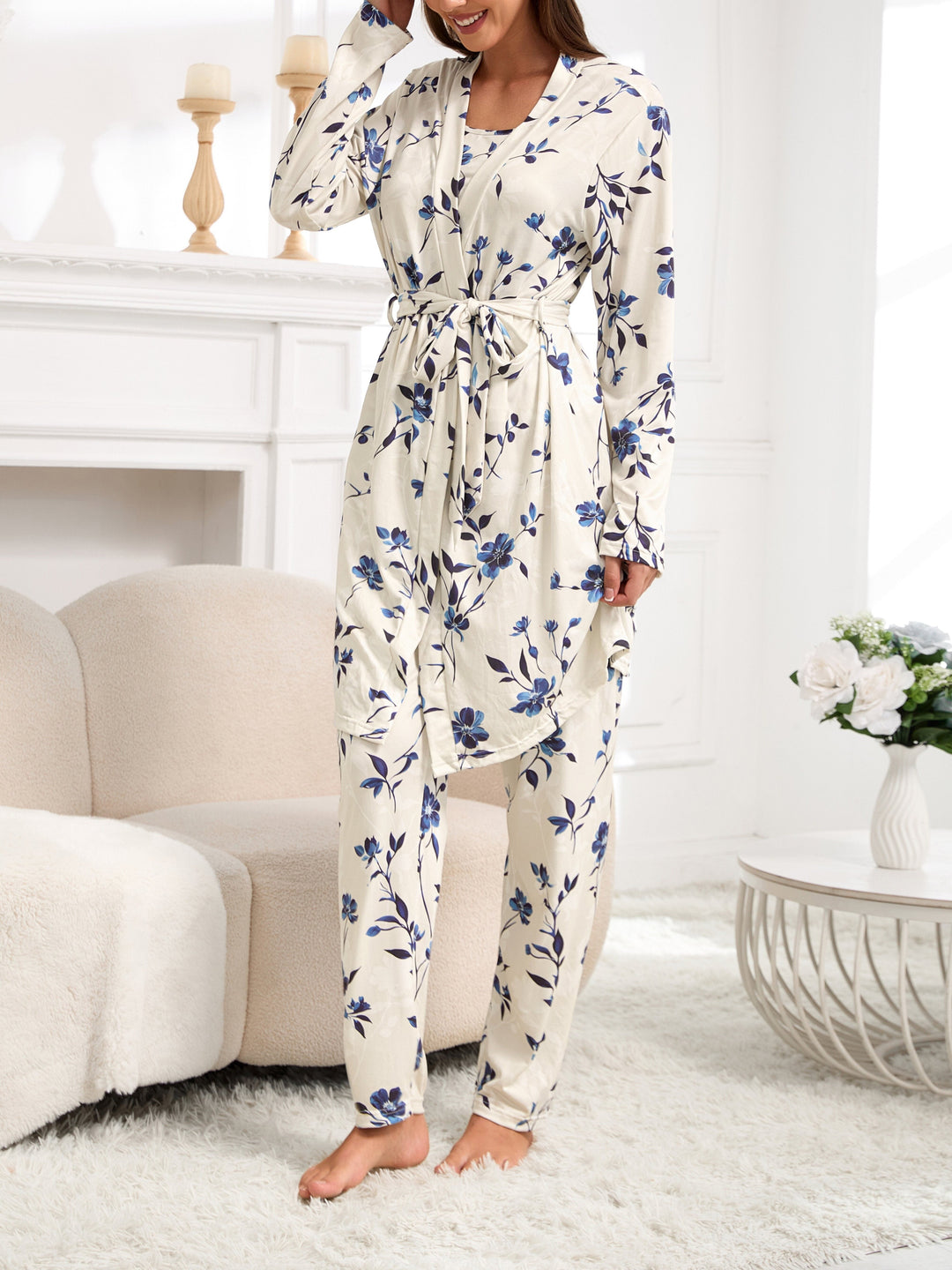 Kathy | Women Vintage Floral Pajama Set