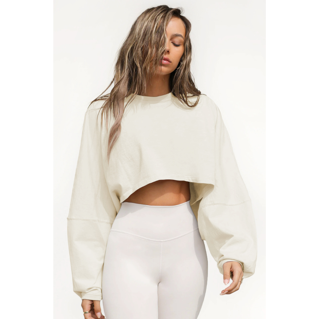 SKYE™ | Women Casual Cropped Pullover Sweatshirt