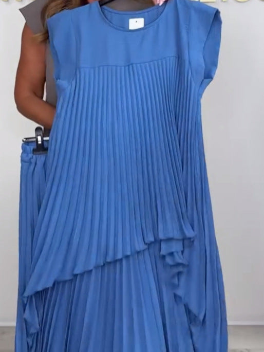 Sherry™ Pleated Midi Top &amp; Wide-Leg Pants Set | Elegant Two-Piece Set