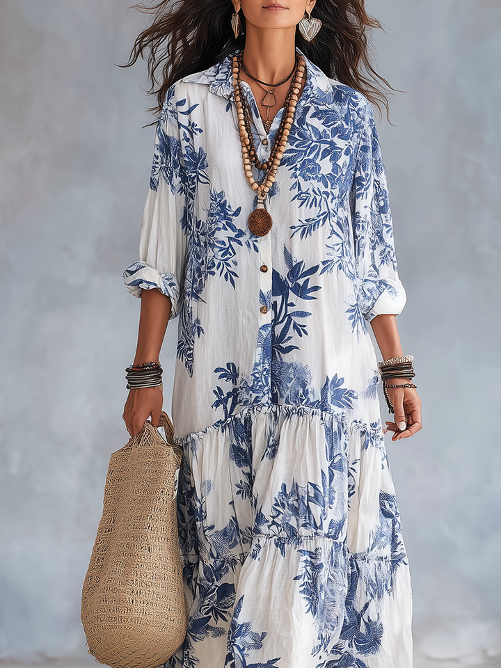 Phoebe | Bohemian Floral Maxi Dress