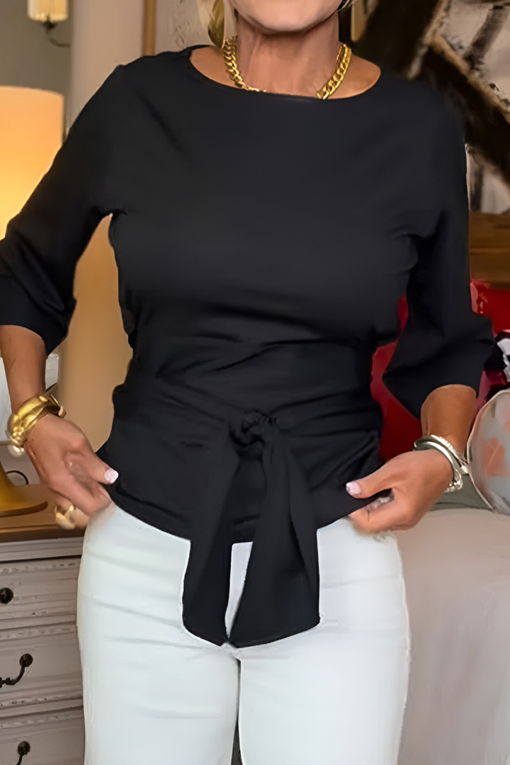 Edith | Stylish Bow Waist Top (1+1 Free – Add 2 to Your Cart to Receive Your Free Item)
