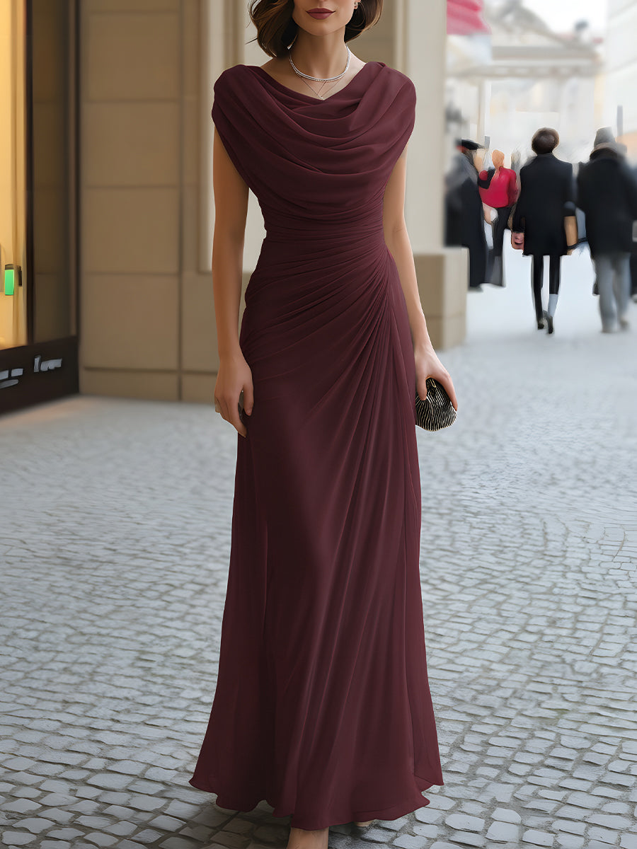 Ava | Elegant Draped Maxi Dress