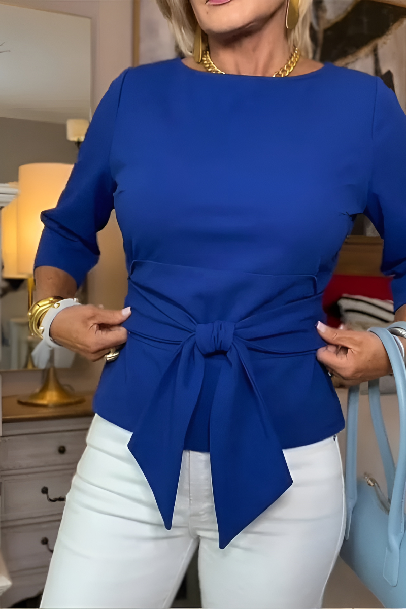 Edith | Stylish Bow Waist Top (1+1 Free – Add 2 to Your Cart to Receive Your Free Item)