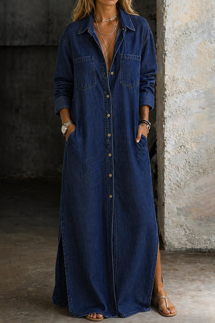 Dylana | Denim Button Down Dress
