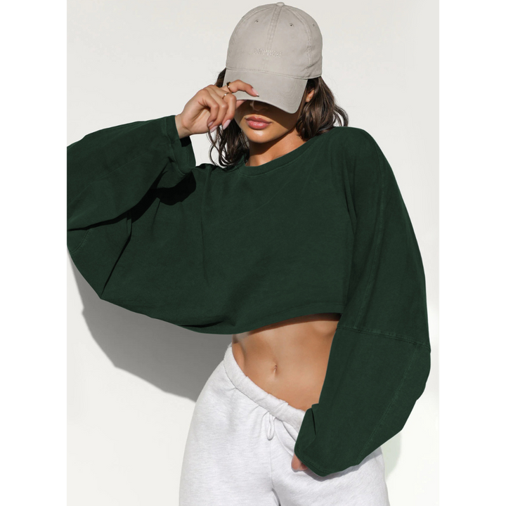 SKYE™ | Women Casual Cropped Pullover Sweatshirt