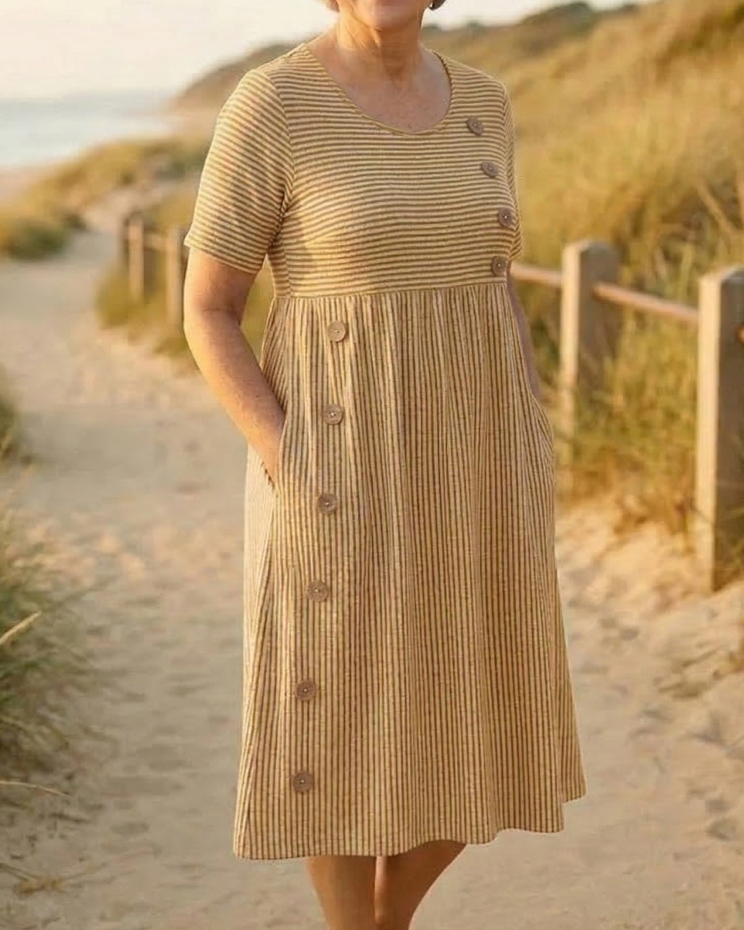Brienne | Striped Midi Dress  Effortless Comfort, Everyday Confidence