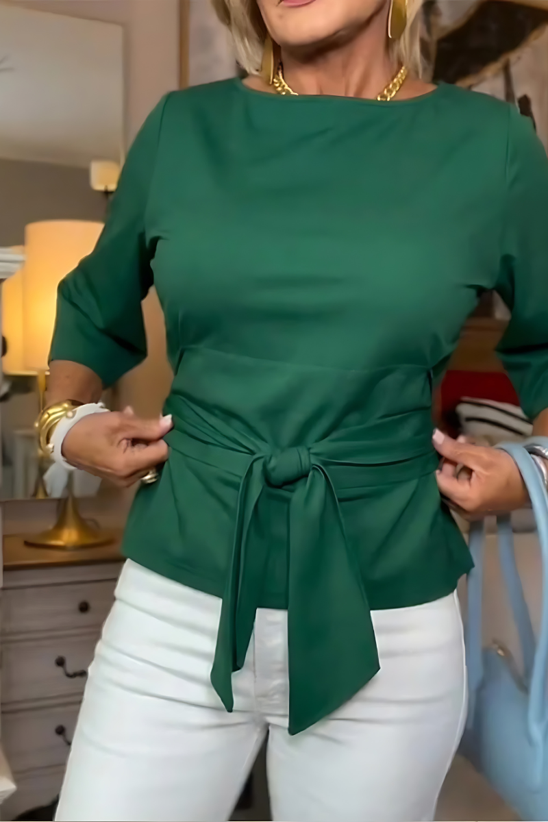 Edith | Stylish Bow Waist Top (1+1 Free – Add 2 to Your Cart to Receive Your Free Item)