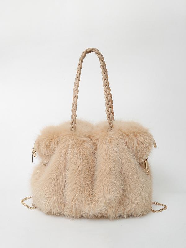 Bethany | Women Plush Velvet Shoulder Tote