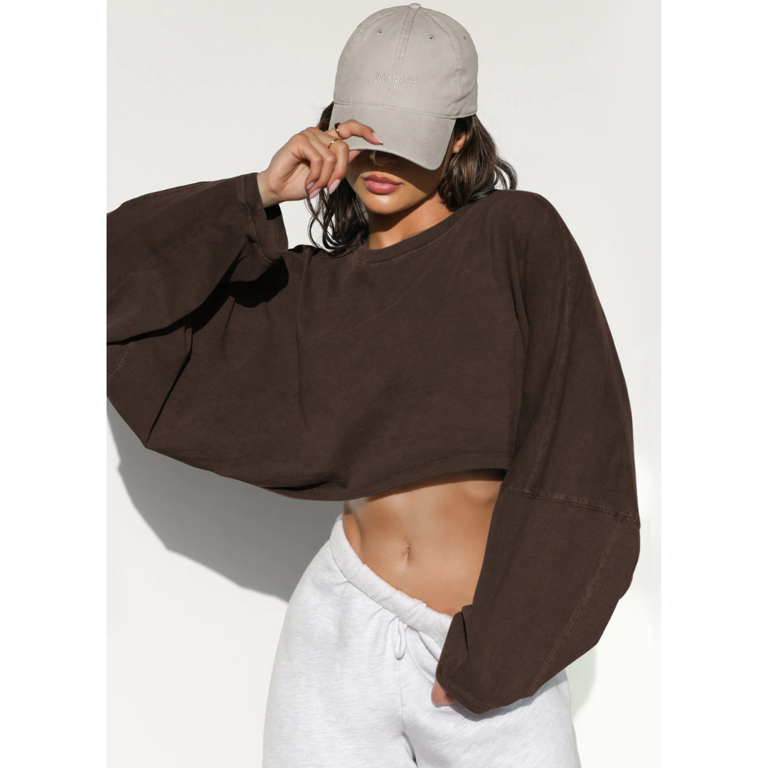 SKYE™ | Women Casual Cropped Pullover Sweatshirt