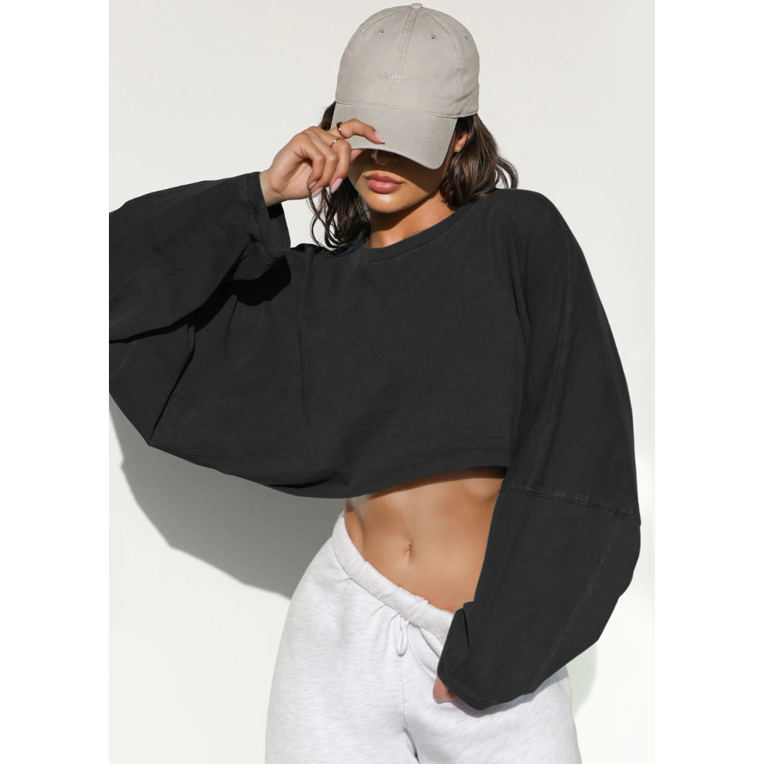 SKYE™ | Women Casual Cropped Pullover Sweatshirt