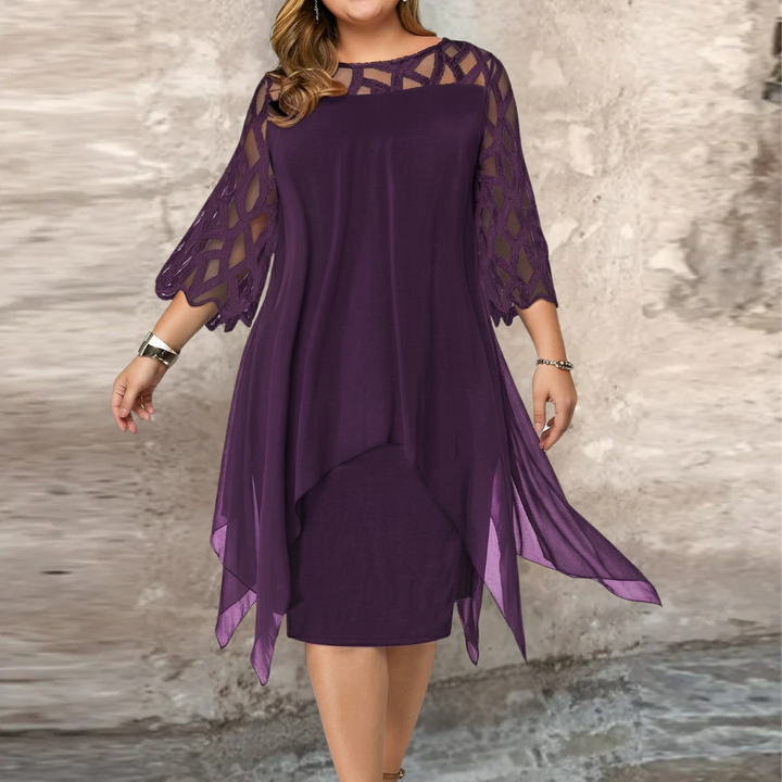 Isabella | Chic Plus Size Midi Dress For Modern Women