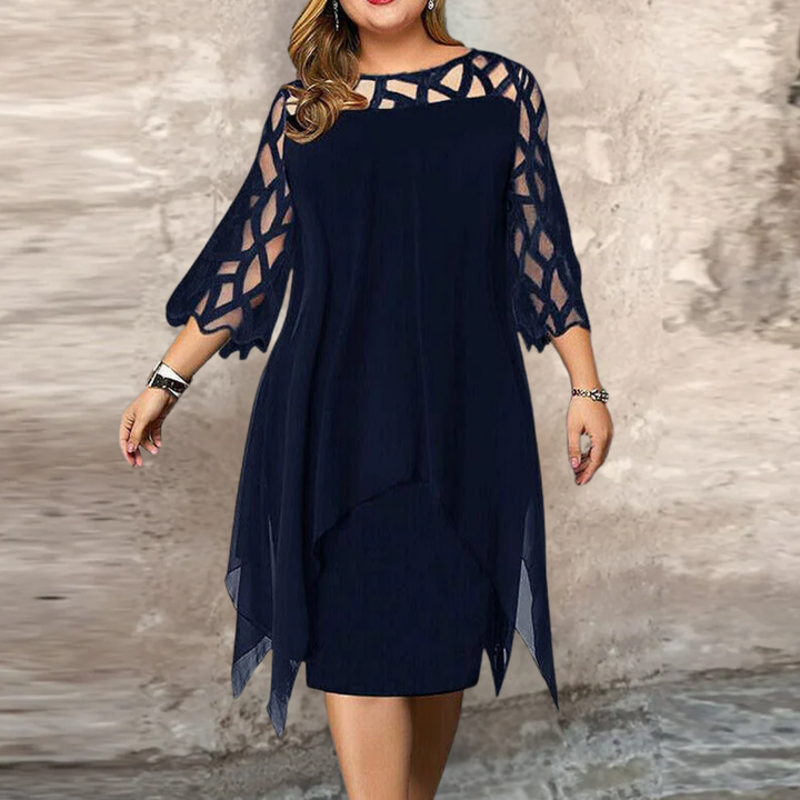 Isabella | Chic Plus Size Midi Dress For Modern Women