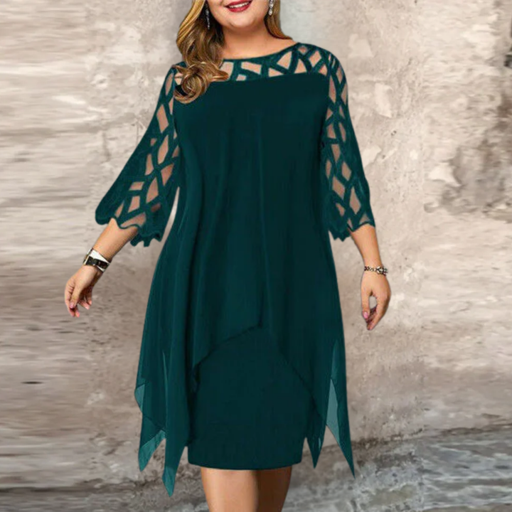 Isabella | Chic Plus Size Midi Dress For Modern Women