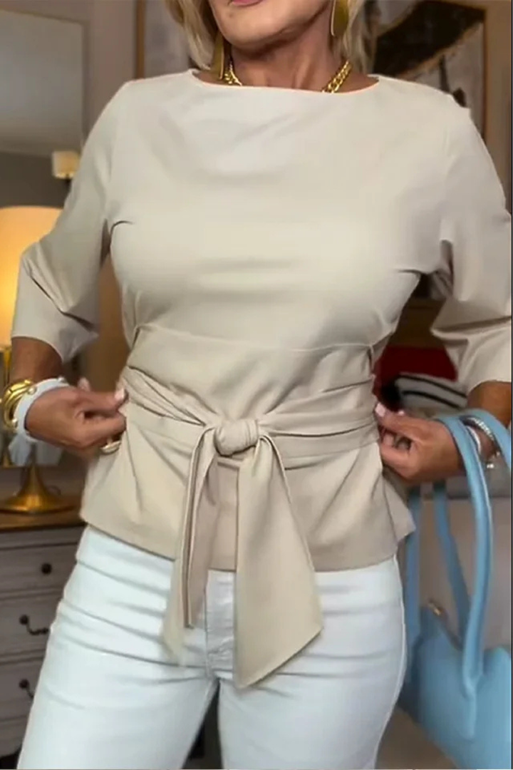 Edith | Stylish Bow Waist Top (1+1 Free – Add 2 to Your Cart to Receive Your Free Item)