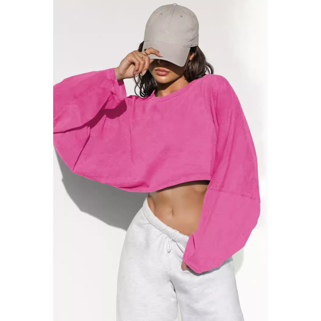SKYE™ | Women Casual Cropped Pullover Sweatshirt