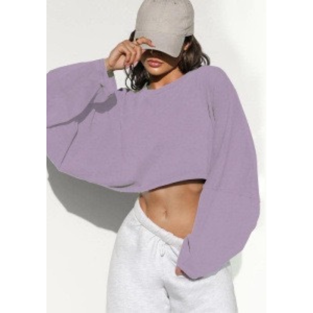 SKYE™ | Women Casual Cropped Pullover Sweatshirt