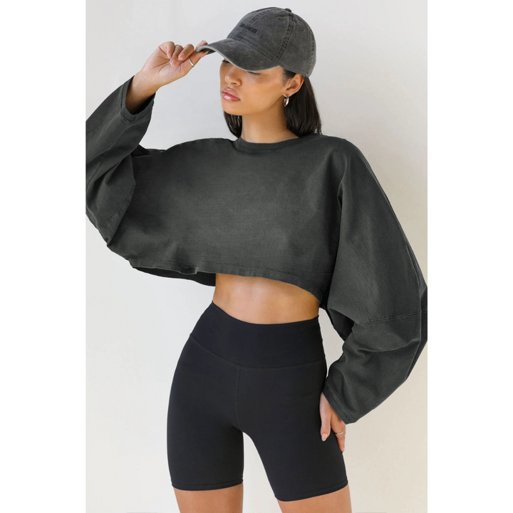 SKYE™ | Women Casual Cropped Pullover Sweatshirt