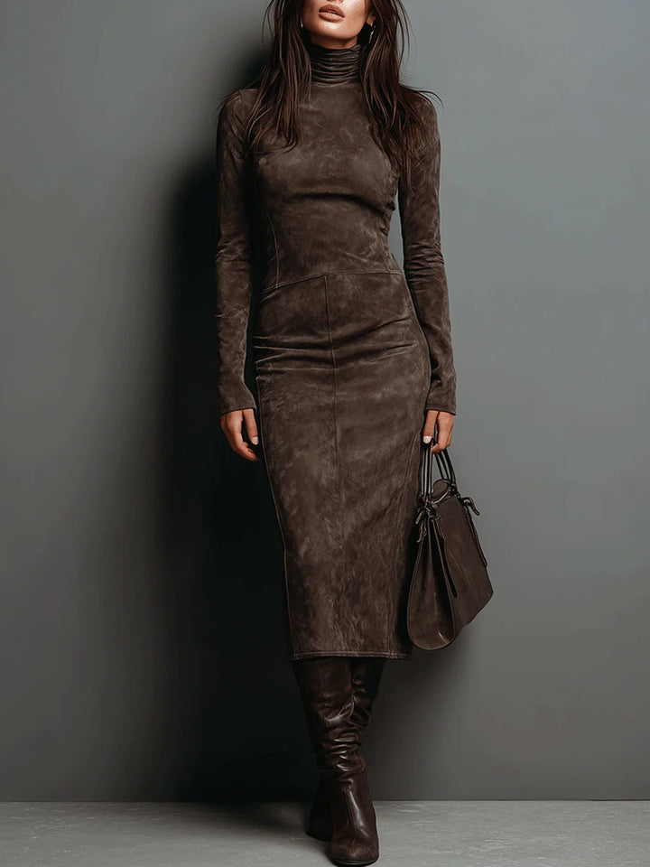 Mildred™ | Elegant Suede Women Maxi Dress