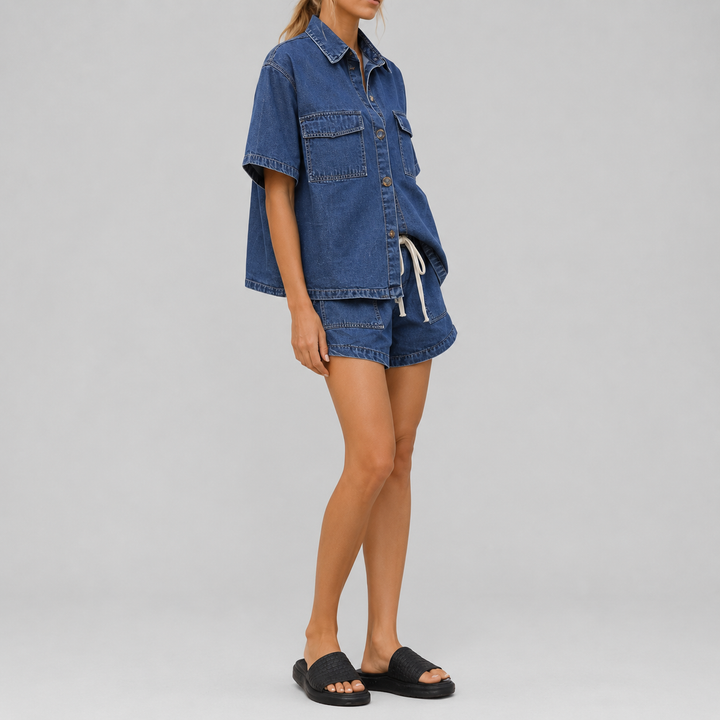 DOTTIE™ – Relaxed Vintage Denim Two-Piece Set