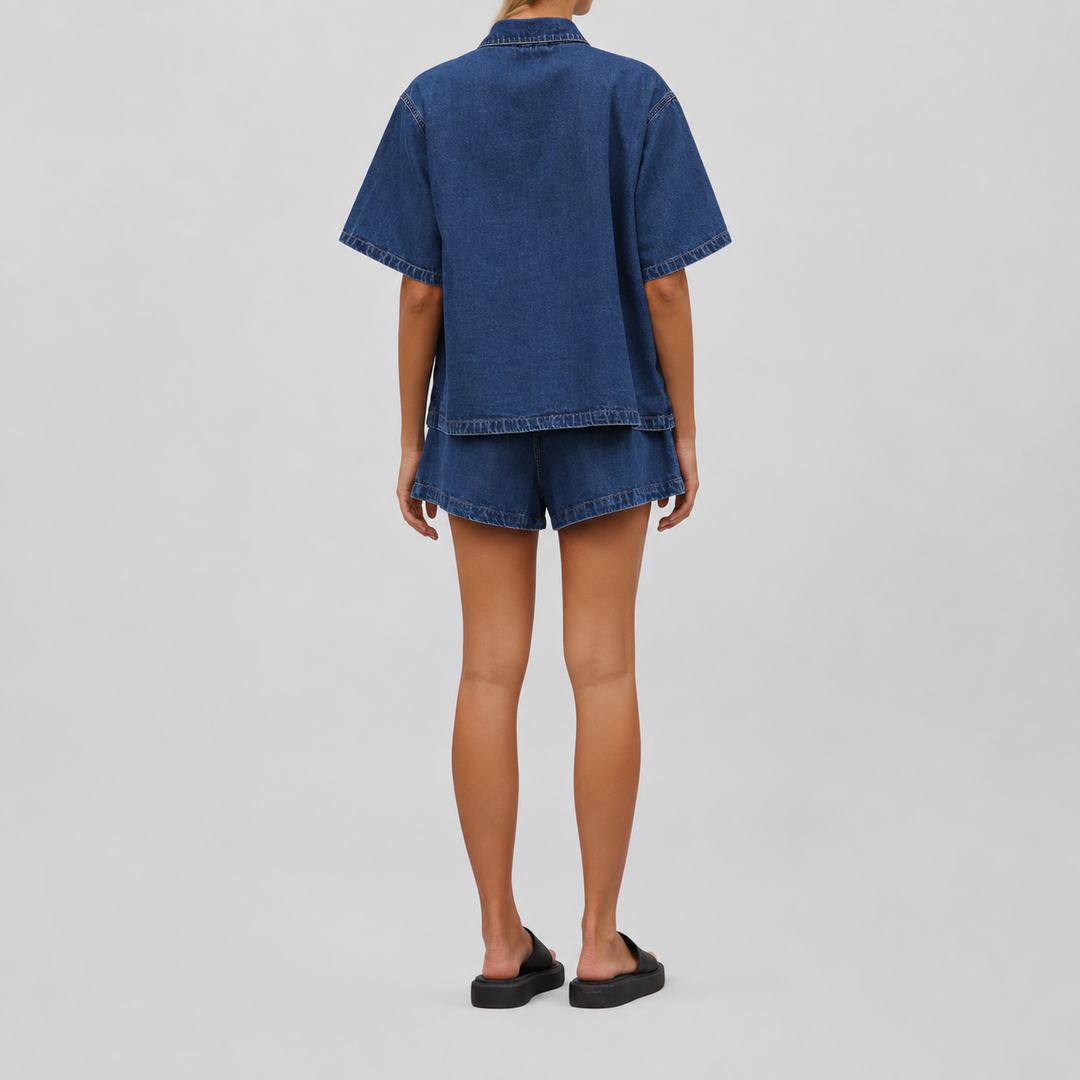 DOTTIE™ – Relaxed Vintage Denim Two-Piece Set