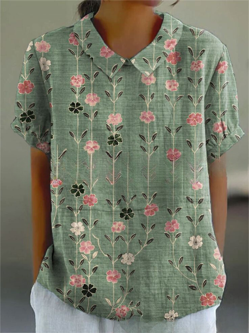 MARLENE™ | Women Vintage Print Shirt