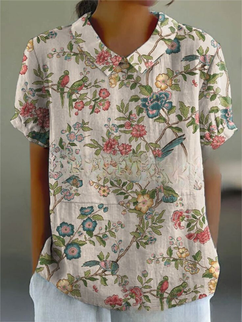 MARLENE™ | Women Vintage Print Shirt