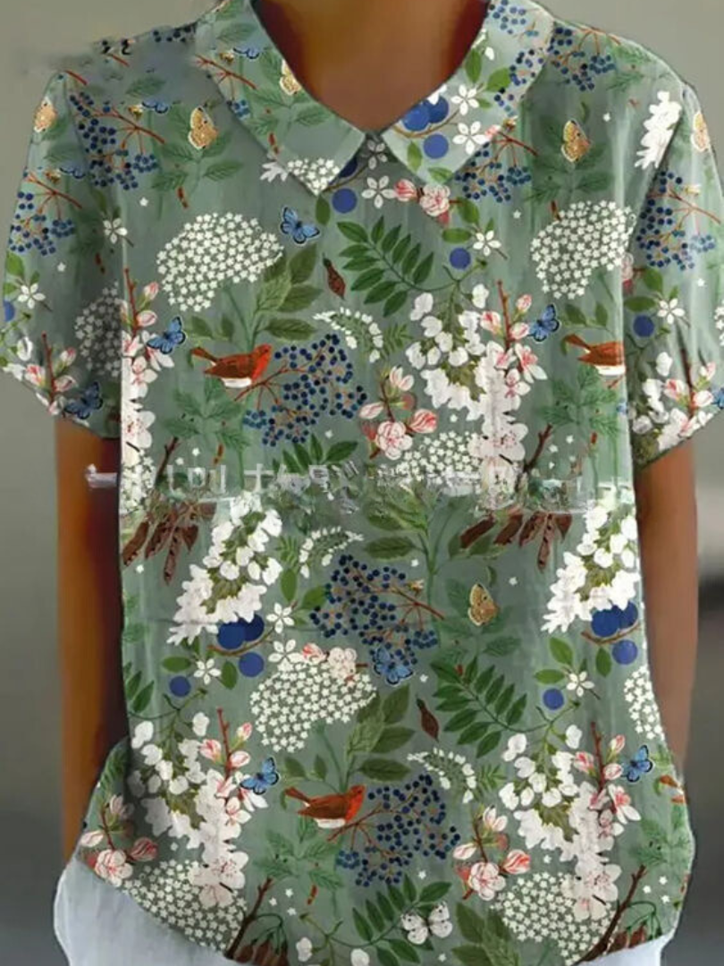 MARLENE™ | Women Vintage Print Shirt