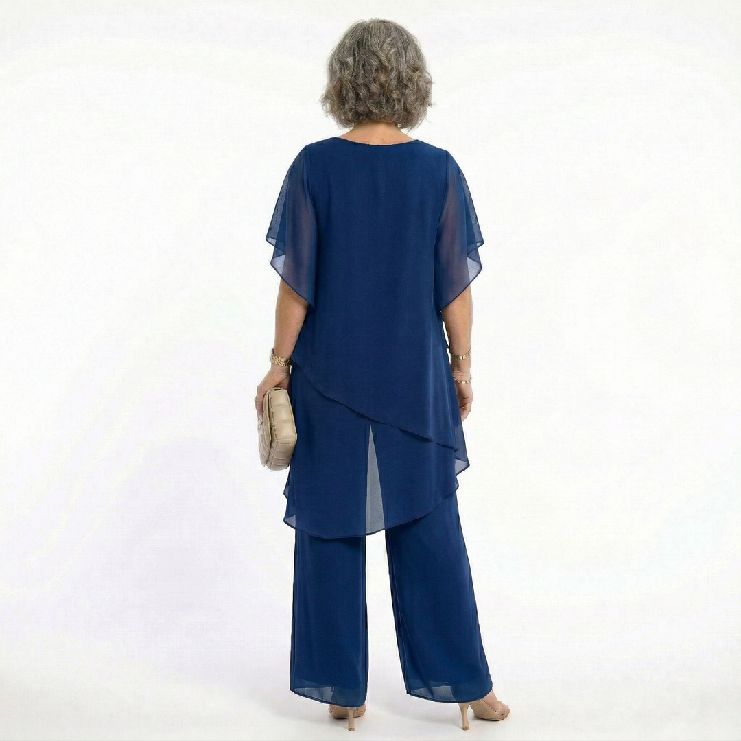 Sharyn™ | Tiered Tunic &amp; Trouser Set