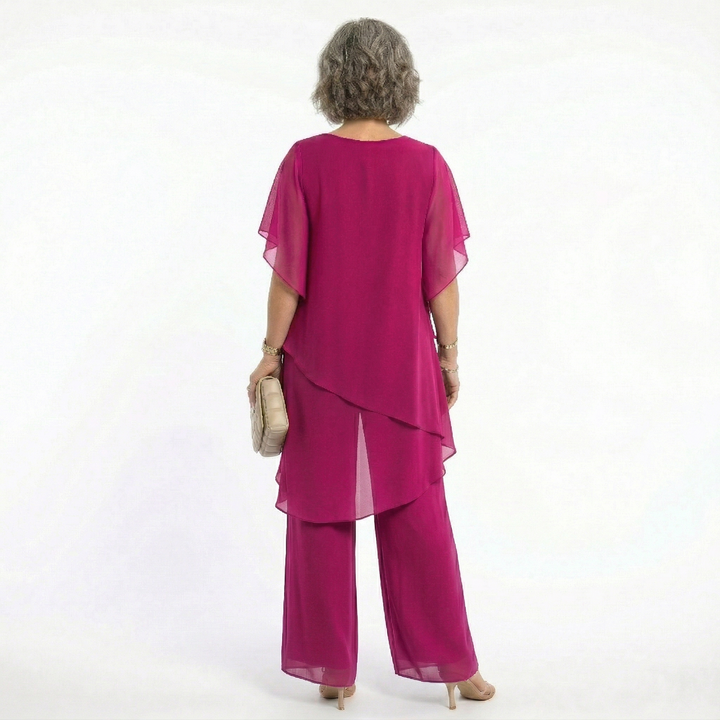 Sharyn™ | Tiered Tunic &amp; Trouser Set