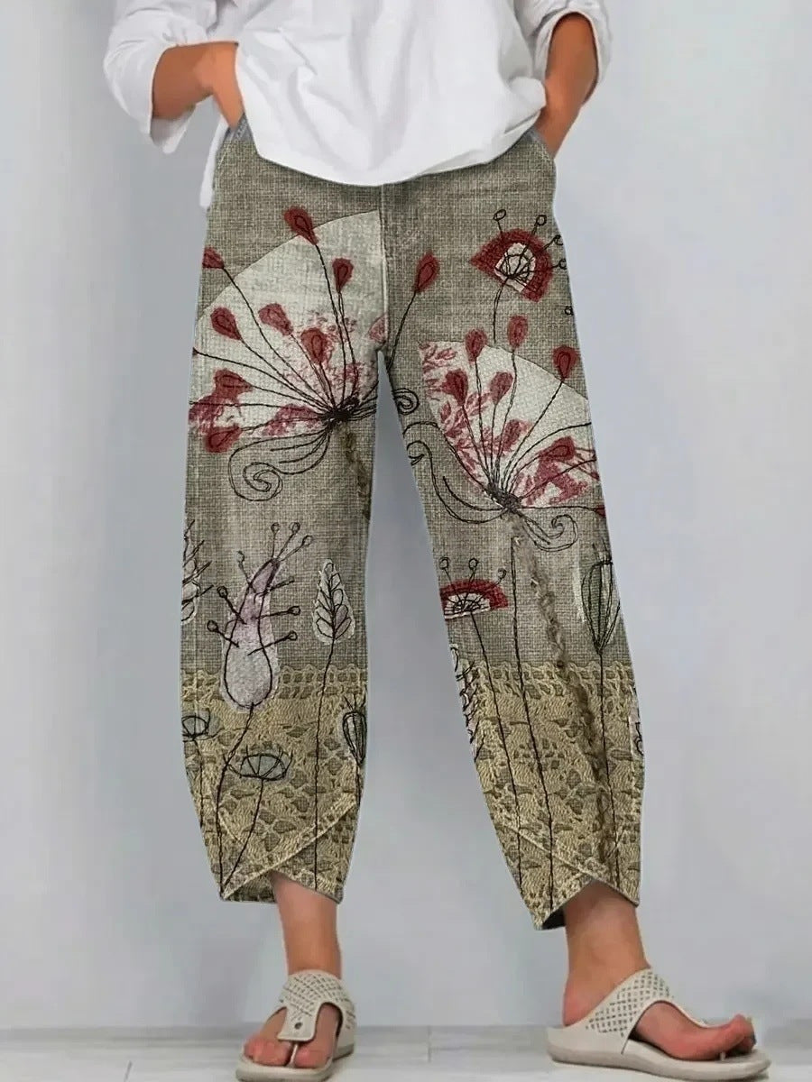 Protea | Casual Comfort Trousers - Olive Bloom