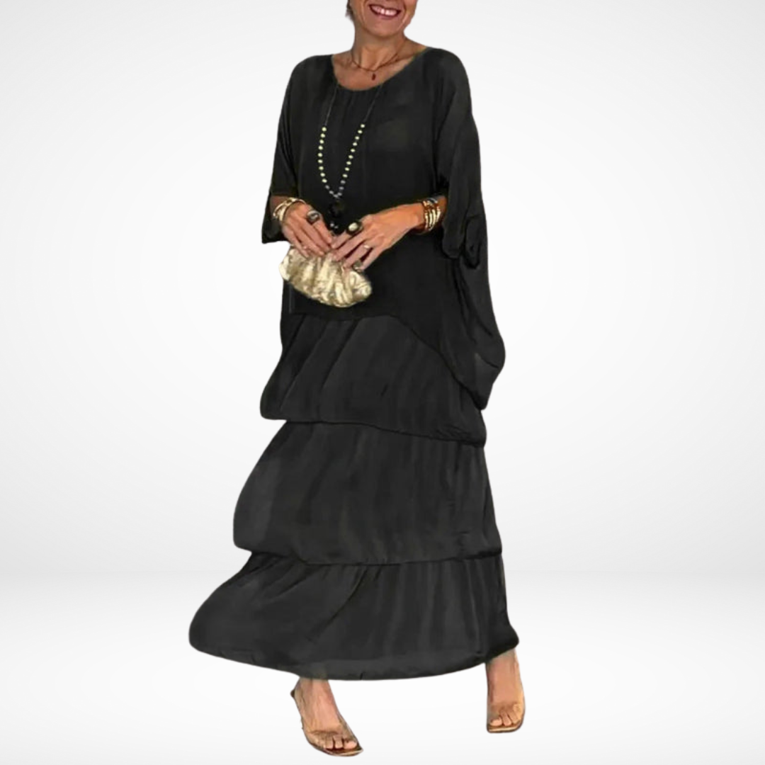 Hylda™ Artistic Loose Maxi Dress | Flowing A-Line Maxi Dress