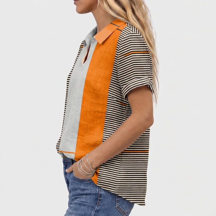 Skye™ - Colourblock Collared Top