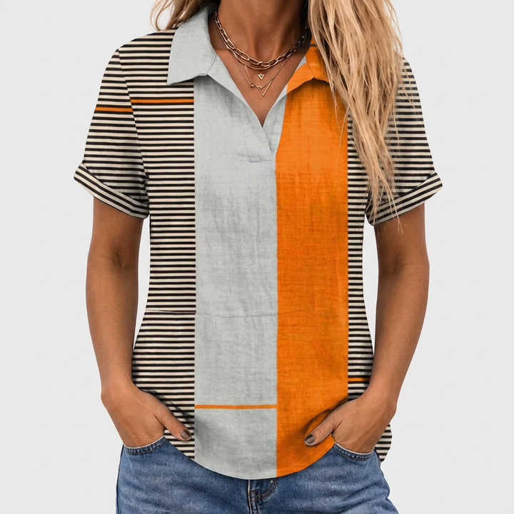Skye™ - Colourblock Collared Top