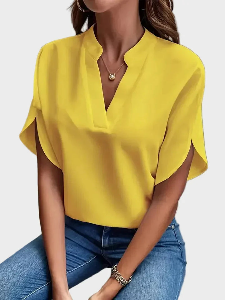 Vivienne | V-Neck Flowing Blouse