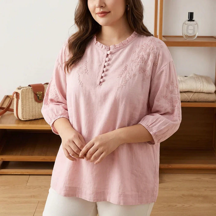 Amaya | Floral Button-Front Blouse