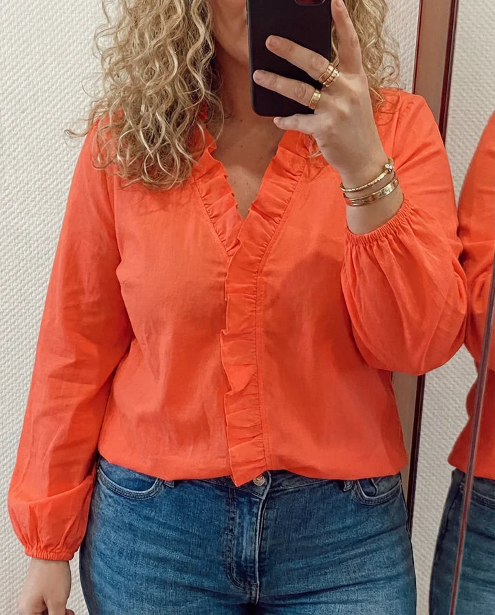 Magnolia | Feminine Blouse with Playful Ruffles