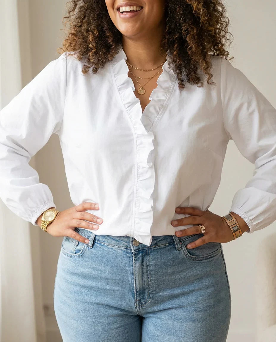 Magnolia | Feminine Blouse with Playful Ruffles