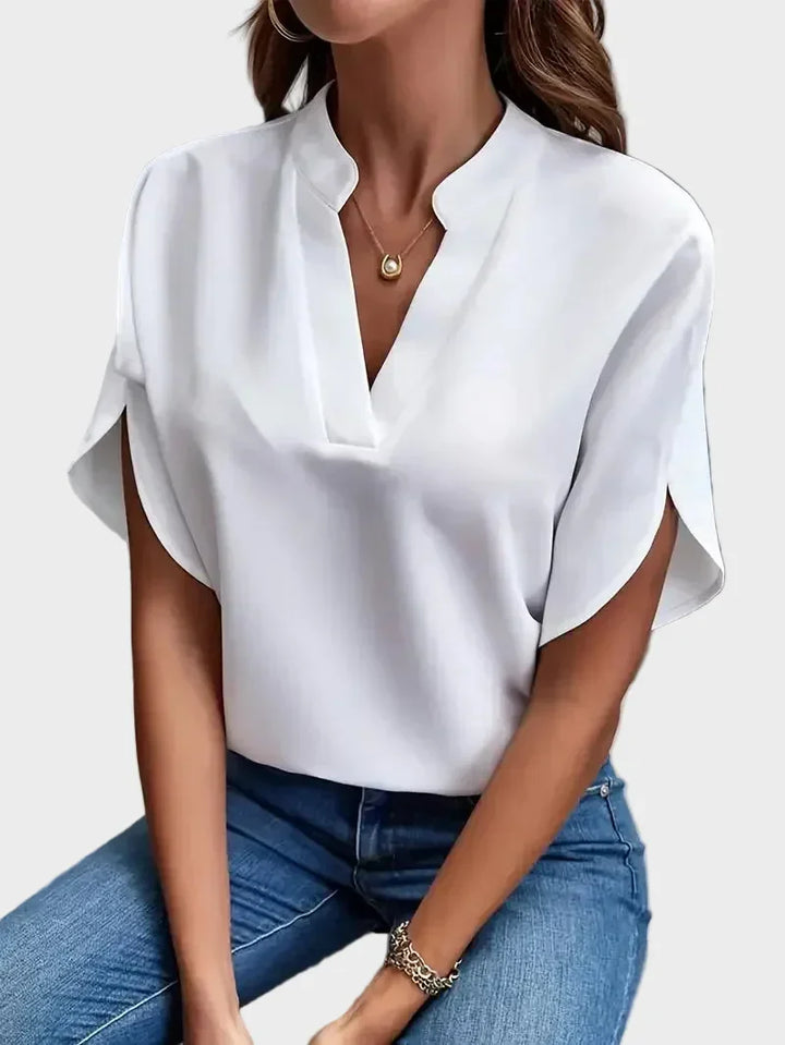 Vivienne | V-Neck Flowing Blouse