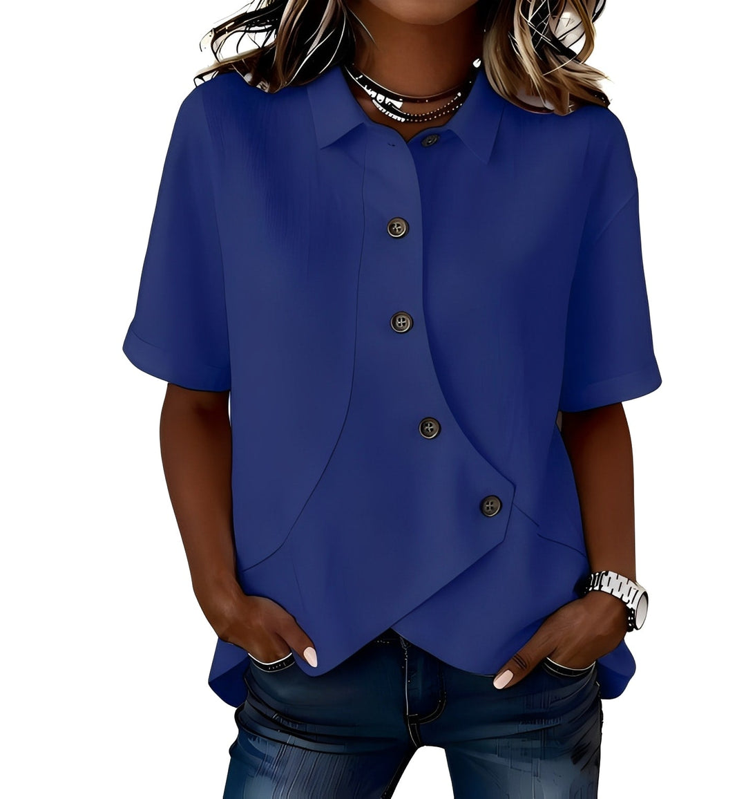 PARLA | Relaxed Button Shirt Blouse