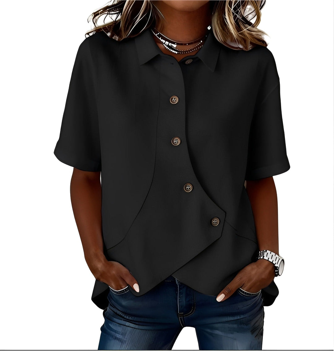 PARLA | Relaxed Button Shirt Blouse