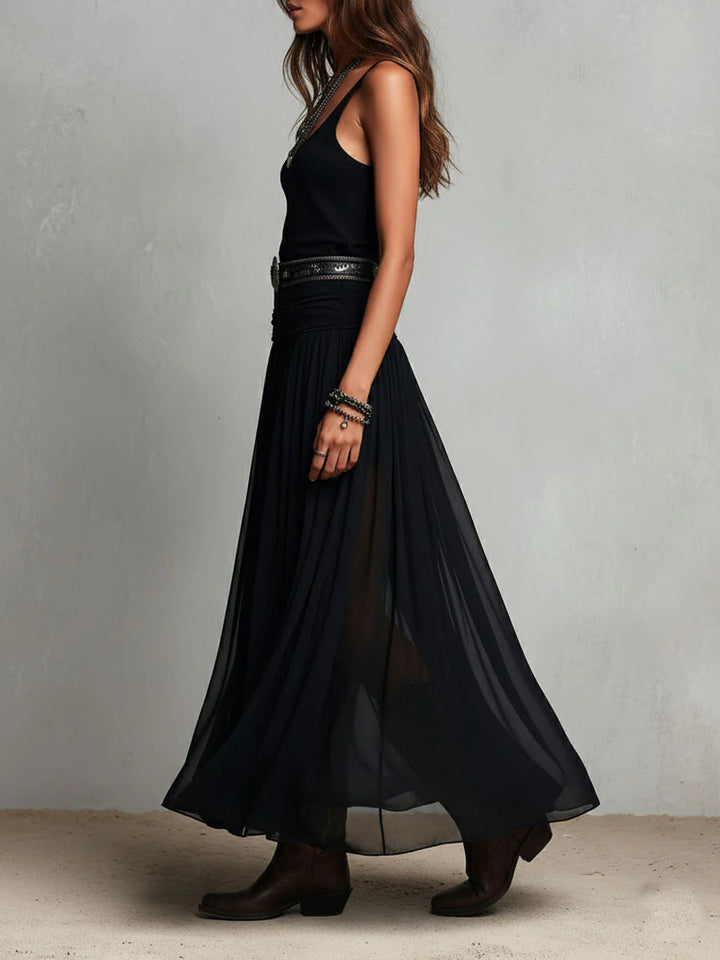 Ava | Tank Top Tulle Maxi Dress