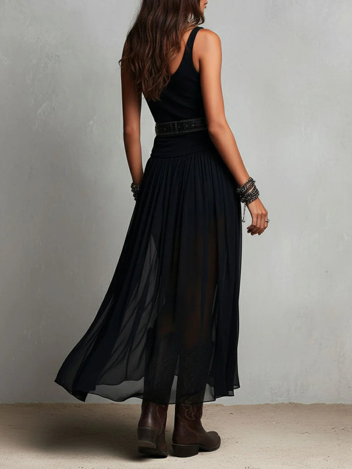 Ava | Tank Top Tulle Maxi Dress