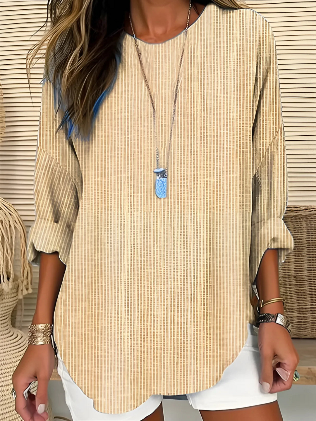 Rhea | Classic Striped Blouse