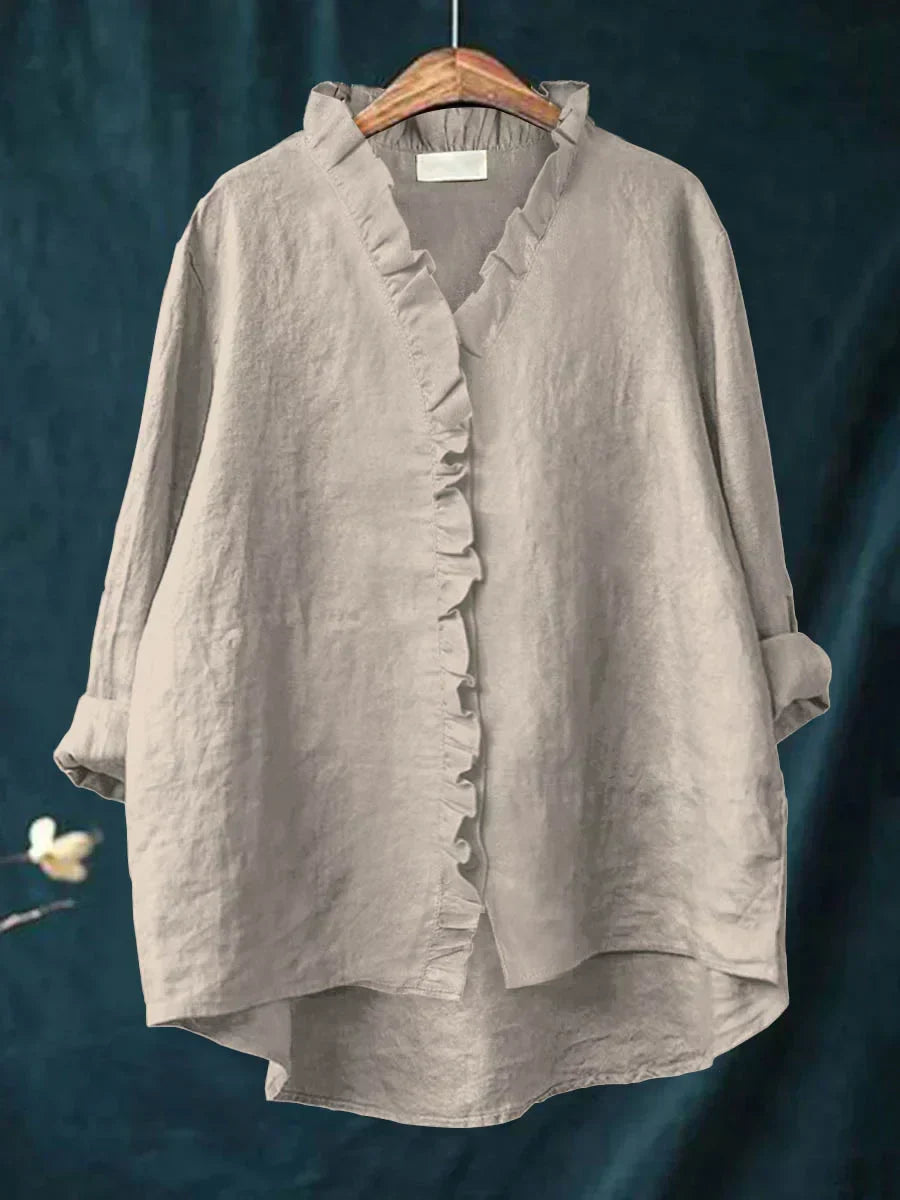 Geraldine | Ruffle Collar Shirt
