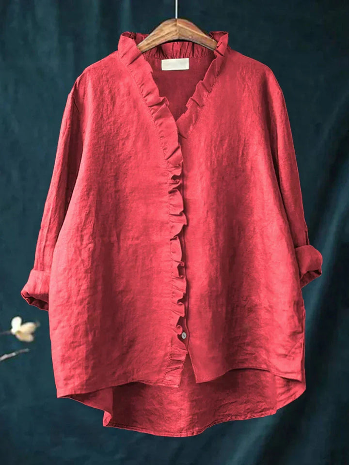 Geraldine | Ruffle Collar Shirt