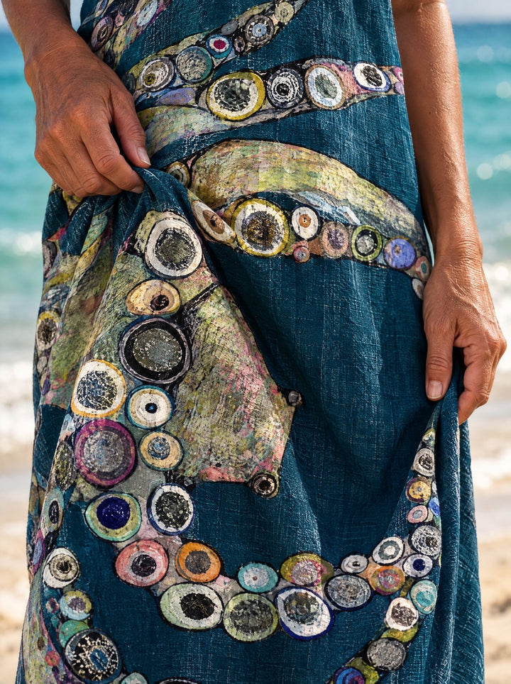 Coraline | Ocean Octopus Midi Dress