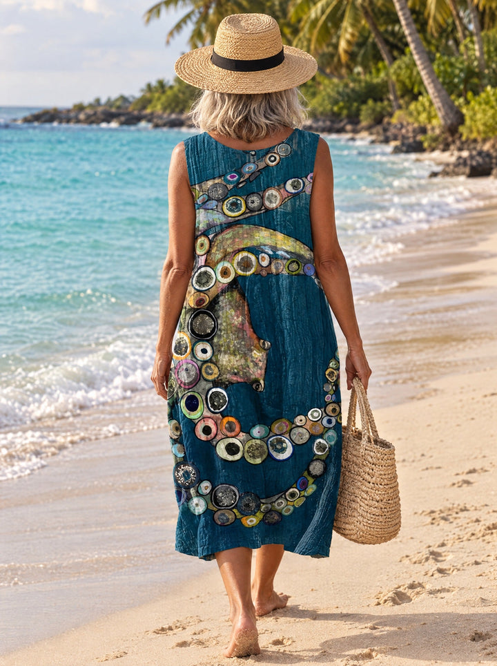 Coraline | Ocean Octopus Midi Dress