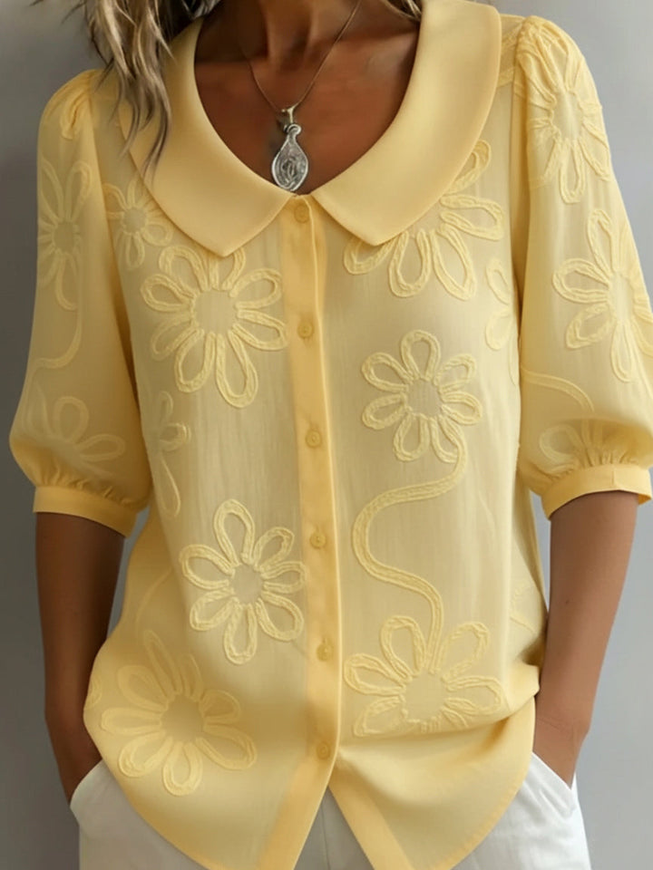 Kayleigh  | Light Floral Blouse Natural Elegance